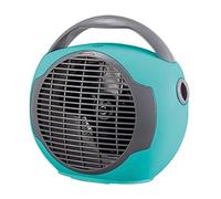 Virsus Termoventilatore Sun portatile 1000-2000 watt, misura 24x14x21 cm, basso consumo, 2 livelli di potenza, scaldino elettrico scaldabagno con funzione Caldo e Freddo, Vari Colori (turchese) - F