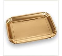 VIRSUS Vassoi per Pasticceria in Cartone Colore ORO, (Misura 9) 48x34,5 cm, Navetta Monouso per Dolci, Pasticcini, Rustici, Torte, 1CF x 5Pz (5)