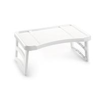 Virsus Vassoio Pieghevole da letto Surt 101, dimensioni 50x32x22 cm, gambe richiudibili, vassoio pieghevoli salvaspazio per colazione a letto, per mangiare in montagna, mare, campeggio (Bianco) - C