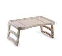 Virsus Vassoio Pieghevole da letto Surt 211A, dimensioni 50x32x22 cm, gambe richiudibili, vassoio pieghevoli salvaspazio per colazione a letto, per mangiare in montagna, mare, campeggio (Beige) - C