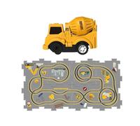 Virtcooy Puzzle Track Racer Car Playset, puzzle e pista combinata, Set da gioco per pista di assemblaggio elettrico Set per auto da pista puzzle, Giocattolo educativo per la costruzione di strade per