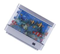Virtual Baby Aquarium Night Light LED Aquarium Decors Luce del fumetto Lampada con Pesce in Movimento Portatile USB Pesce Ornamento