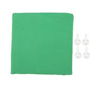 Virtual Background Screen, Opaque Foldable Photoshoot Backdrop, Polyester Collapsible Photo Backdrop for Studio Video Portrait, 3 x 2m/9.8 x 6.6ft with Seamless Nails, Wrinkle Resi (Verde)