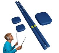 Virtual Electronic Drum Set, Air Drum Sticks Set, Electric Drumsticks with Drumsticks, Pedals, Bluetooth, Electric Tabletop Drums Sets Machine for Beginners Adults Gifts (Navy Blue)