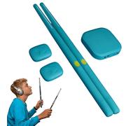 Virtual Electronic Drum Set, Air Drum Sticks Set, Electric Drumsticks with Drumsticks, Pedals, Bluetooth, Electric Tabletop Drums Sets Machine for Beginners Adults Gifts (Blue)
