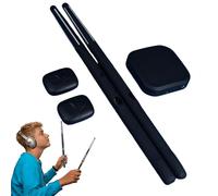 Virtual Electronic Drum Set, Air Drum Sticks Set, Electric Drumsticks with Drumsticks, Pedals, Bluetooth, Electric Tabletop Drums Sets Machine for Beginners Adults Gifts (Black)