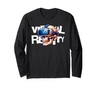 Virtual Reality Skull VR Gamer Futuristic Art Maglia a Manica