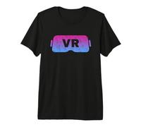 Virtual Reality VR Vintage Gamer Video Occhiali Video Maglietta Premium