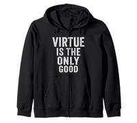 Virtue is the only good., vintage, citazione, design Felpa con Cappuccio