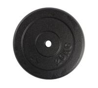 VirtuFit Disco per bilanciere in ghisa, peso manubrio, 30 mm, 20 kg, colore nero