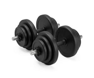 VirtuFit Manubri - Manubri - Regolabili - Vinile - 2 x 14 kg (28 kg)