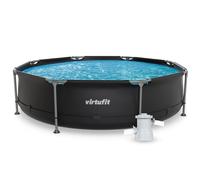 VirtuFit Piscina rotonda, 305 cm, facile da montare, pompa filtro e cartuccia, installazione rapida