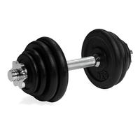 VirtuFit - Set di manubri regolabili Pro - Pesi in ghisa - 15 kg per fitness e allenamento della forza - Dumbell