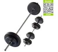 VirtuFit Set di manubri regolabili - Set di manubri con pesi - 30,5 kg - Nero