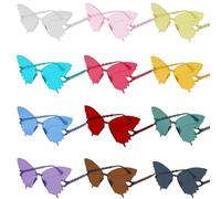 VirtuGro 12pcs Occhiali Party a Forma di Farfalla Addio al Nubilato Gadget Occhiali Festa Compleanno Gadget Adulti Occhiali Divertenti Carnevale Festa in Piscina