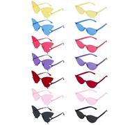 VirtuGro 14pcs Farfalla e Occhiali Divertenti di Gatto Occhiali Festa Compleanno Gadget Compleanno Adulti per Addio al Nubilato Scattare Matrimonio Foto Donna Uomo Bambino