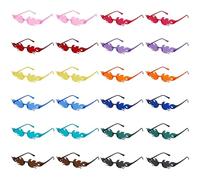 VirtuGro 24pcs Occhiali Fiamma Occhiali da Donna Occhiali Matrimonio Occhiali Festa Gadget Compleanno Adulti Occhiali Divertenti Occhiali Colorati Addio al Nubilato Gadget Compleanno Carnevale
