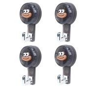 VirtuGro 4 Pezzi Ventose con Gancio Ganci a Ventosa Super Resistenti 5KG Appendi Accappatoio Bagno Riutilizzabili Senza Forare per Finestra Bagno Piastrelle e Vetro in Plastica(Grigi)