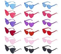 VirtuGro Occhiali Party Cuore Farfalla Rotondi Addio al Nubilato Gadget Occhiali Festa Gadget Adulti Occhiali Divertenti Compleanno Carnevale