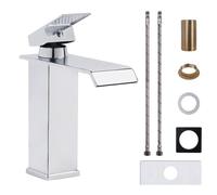 VirtuGro Rubinetto Bagno Lavabo Miscelatore Lavabo Bagno Argenteo
