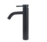 VirtuGro Rubinetto Bagno Lavabo Miscelatore Lavabo Bagno Miscelatore Bidet in Acciaio Inox Rubinetto Bagno Lavabo Alto Acqua Calda e Fredda a Disposizione Cromo Nero Opaco