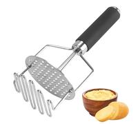 VirtuGro Schiacciapatate Acciaio Inox Schiaccia Patate Professionale Potato Masher Con Manico Ergonomico Schiacciapatate Manuale Passapatate Doppia Lavabile in Lavastoviglie Nero