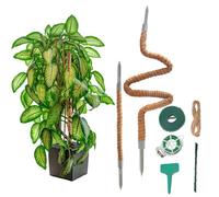 VirtuGro Supporto per Piante 70cm&120cm Sostegno per Piante Rampicanti Pieghevoli Supporto Piante Interno di Cocco a Doppia Estremità Supporto Piante Con Lacci e Linguette per la Modellazione
