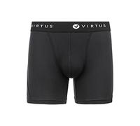 VIRTUS Boxer da Uomo in Misto bambù ed Elastan, Traspirante, Nero, XXL
