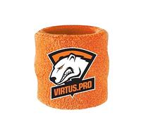 Virtus.pro - Fascia per il sudore da polso per uomini e donne - Tessuto in spugna traspirante per tennis, basket, corsa, palestra, allenamento (arancione)