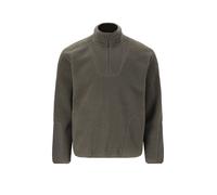 VIRTUS Sweater in pile da uomo con mezza zip verde scuro | XL