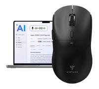 Virtusx AI Mouse, Jethro V1, alimentato da ChatGPT & DeepSeek Software AI centralizzato, Strumenti di scrittura AI, Digitazione vocale, Trascrivi, Traduci e Riassumi (nero)