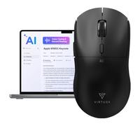Virtusx AI Mouse, Jethro V1, alimentato da ChatGPT & DeepSeek Software AI centralizzato, Strumenti di scrittura AI, Digitazione vocale, Trascrivi, Traduci e Riassumi (nero)
