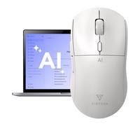 Virtusx Mouse AI, Jethro V1, alimentato da ChatGPT e software AI centralizzato DeepSeek, strumenti di scrittura AI, digitazione vocale, trascrivere, tradurre e riassumere (bianco)