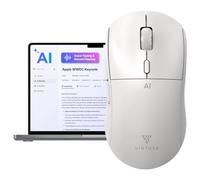 Virtusx Mouse AI, Jethro V1, alimentato da ChatGPT e software AI centralizzato DeepSeek, strumenti di scrittura AI, digitazione vocale, trascrivere, tradurre e riassumere (bianco)