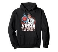 Virus Whisperer al Lavoro Microbiologo Felpa con Cappuccio