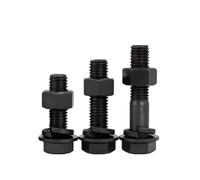 Vis À Tête Hexagonale Extérieure, Haute Résistance Classe 12.9, Filetage Complet M6-M8, Kit D'écrous Métalliques, Avec Rondelles, Compatibilité Étendue (M6*25 * 10)