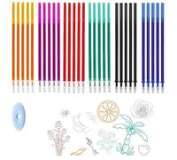 VisageVitalit 30 Pezzi Ricariche Cancellabili Compatibili con Legami, punta della penna 0,5 mm, facili da cancellare, per la scuola e la vita di tutti i giorni