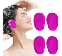 VisageVitalit 4 Pezzi Copri Orecchie per Doccia, Paraorecchie per Doccia, Orecchie Meches, Tappi Orecchie Piscina, per le Orecchie Protezione Antimacchia (Violetta)