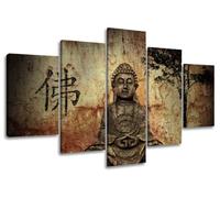 Visario 5502 - Quadro su Tela Buddha, 160 cm, 5 Pezzi