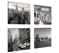 Visario 6901 - Quadro su Tela, Set New York, 4 x 20 x 20 cm