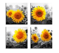 Visario bestpricepictures Quadri Moderni su Tela, Girasole 6614-SCT - Stampa/Disegno/Immagine Pronto da Appendere 4 x 30 x 30 cm