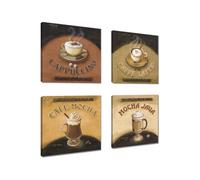 Visario bestpricepictures Quadro su Tela caffè 6903-SCT - Stampa/Disegno/Immagine Pronto da Appendere 4 x 20 x 20 cm