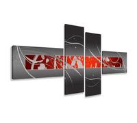Visario Quadro su Tela Abstract 195 x 80 cm 4 Tele Modello Nr XXL 6803. I Quadri Sono montati su telai di Vero Legno. Stampa Artistica intelaiata e pronta da Appendere