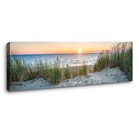 Visario Quadro su tela di immagini tedesche marchio 120 x 40 cm dune mare 5760