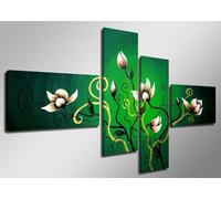 Visario Quadro su Tela Handpainted Look 160 x 70 cm 4 Tele Modello Nr XXL 6512. I Quadri Sono montati su telai di Vero Legno. Stampa Artistica intelaiata e pronta da Appendere