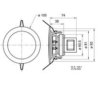 Visaton DL 8 100 Volt Altoparlanti da Soffitto Weißübertrager 1 Paio 280020