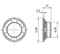 Visaton K 50 Breitbandlautsprecher 8 Ohm, Sprach- E Signalausgabe, Innen-Außen