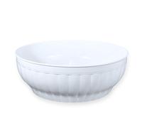 Viscio Trading 107639 Insalatiera Plastica Costolata, Bianco, 30 x 34 x 30 cm