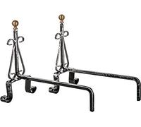 Viscio Trading 155955 Coppia Alari Ferro, 40X40 cm, Nero