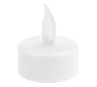 Viscio Trading 166088 Tealight LED a Batteria 2 Pezzi, Plastica, Bianco, 4x4x4 cm